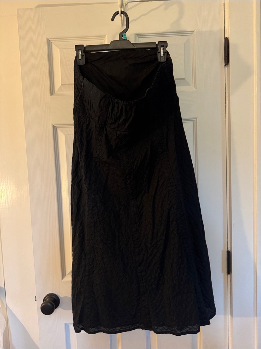 Gap Women’s Black Strapless Textured A-Line Midi Dress - Picture 6 of 7
